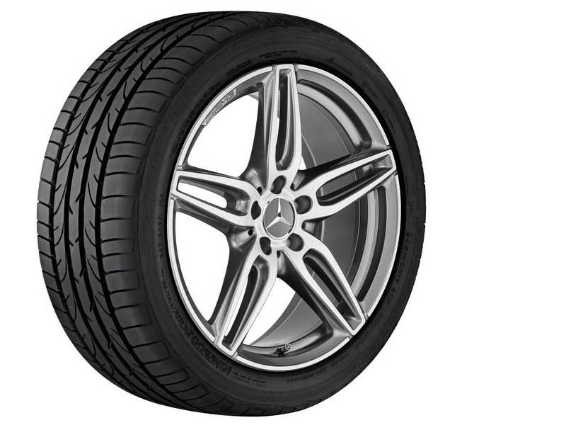 Jante AMG Mercedes CLA W117 18 pouces - gris titane - 5 doubles branches