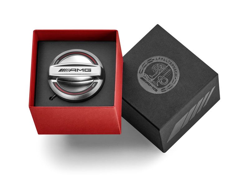 Bouchon de réservoir (essence/diesel) chrome shadow rouge AMG