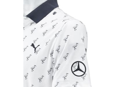 Polo au motif tricoté à 100 % en coton bio Mercedes-Benz