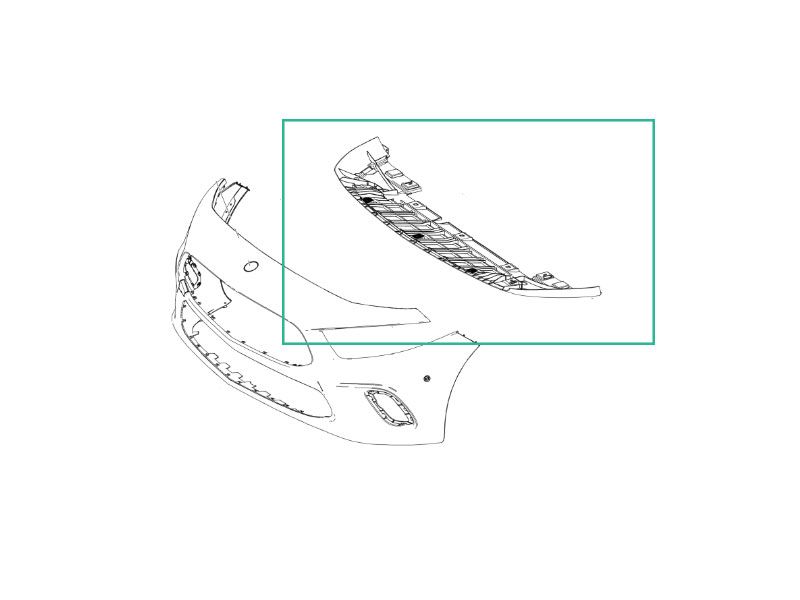 Cache Moteur de pare-chocs en bas Classe A W177 Mercedes-Benz