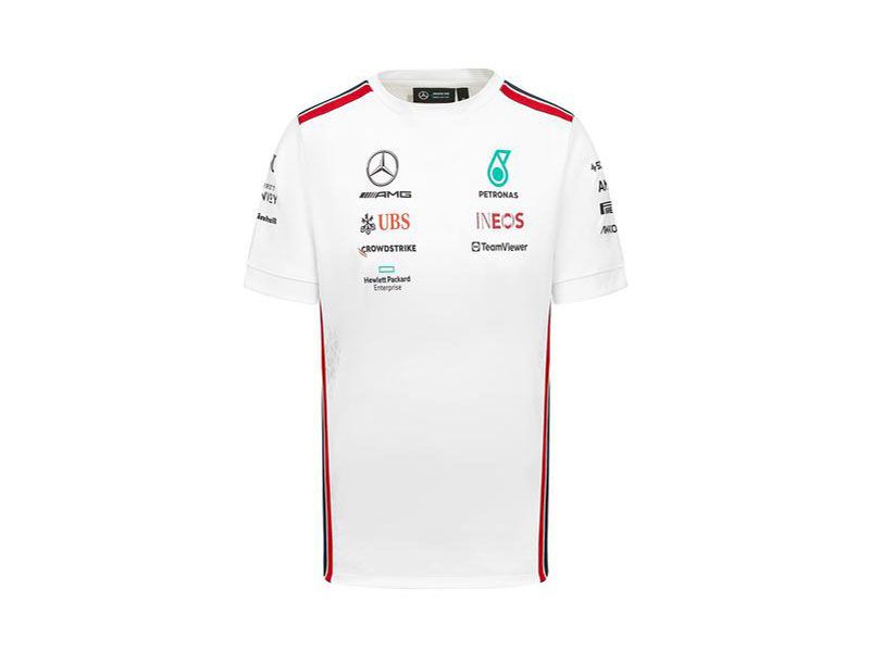 Tshirt Maillot équipe écurie Blanc Mercedes-AMG F1