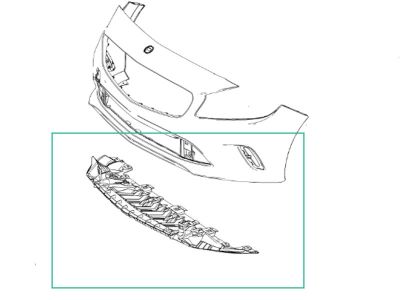 Cache Moteur de pare-chocs en bas Classe A W176 Mercedes-Benz