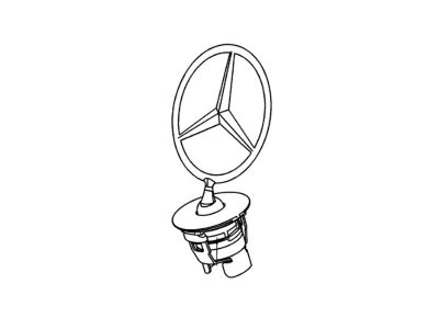 Étoile Emblème de capot sigle Classe S W221 - W222 - W223 Mercedes-Benz