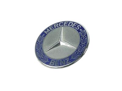 Étoile Insigne Emblème de capot - Bleu - sigle Laurier Mercedes-Benz - A2078170316