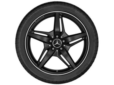 Jante AMG Mercedes GT W190 - Essieu avant - 19 pouces  - Coloris Noir mat- 5 branches