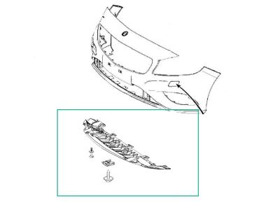 Cache Moteur de pare-chocs en bas avec ses fixations Classe A W176 A1768850036 Mercedes-Benz