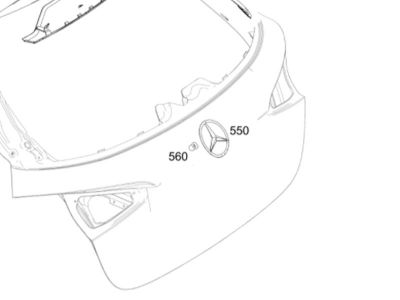 Etoile Emblème de coffre hayon sigle Mercedes-Benz + 3 Douilles