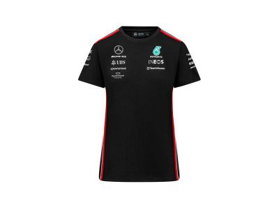 T-shirt noir femme Team écurie Mercedes-AMG F1 2023