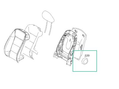 Molette reglage siège avant Classe A W169 Mercedes-Benz