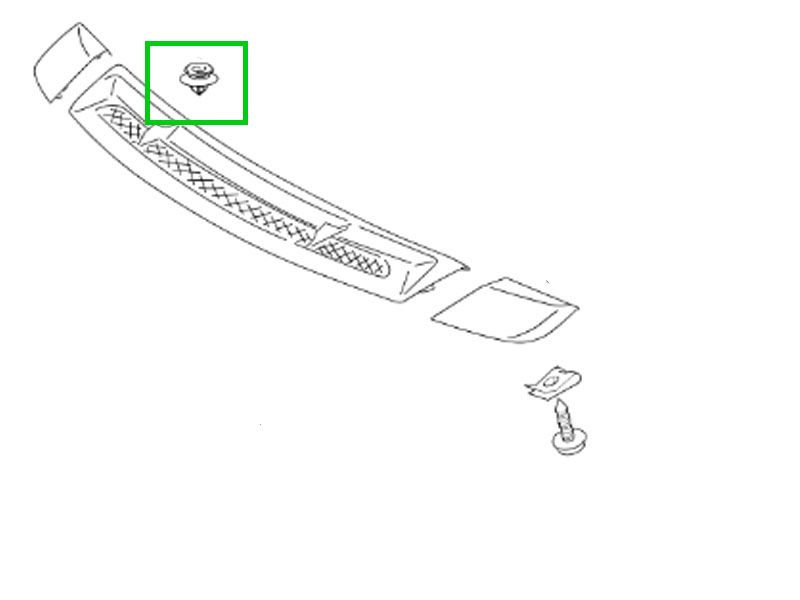 Agrafe pour Grille d'admission d'air Mercedes-Benz