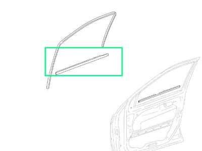 Baguette Extérieur Lèche-Vitre Porte Avant Coté PASSAGER ML 320/350 W164 Mercedes-Benz