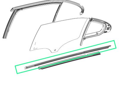 Baguette Extérieur Lèche-Vitre Porte Arrière Coté CONDUCTEUR ML 320/350 W164 Mercedes-Benz