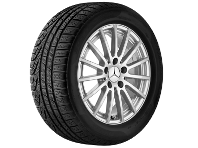 Jante Mercedes 16 pouces Classe A W169 6,5 J x 16 ET 46 5 doubles branches argent 