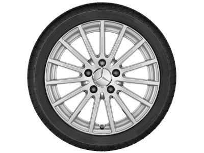 Jante Mercedes 16 pouces Classe A W169 6,5 J x 16 ET 46 5 doubles branches argent 