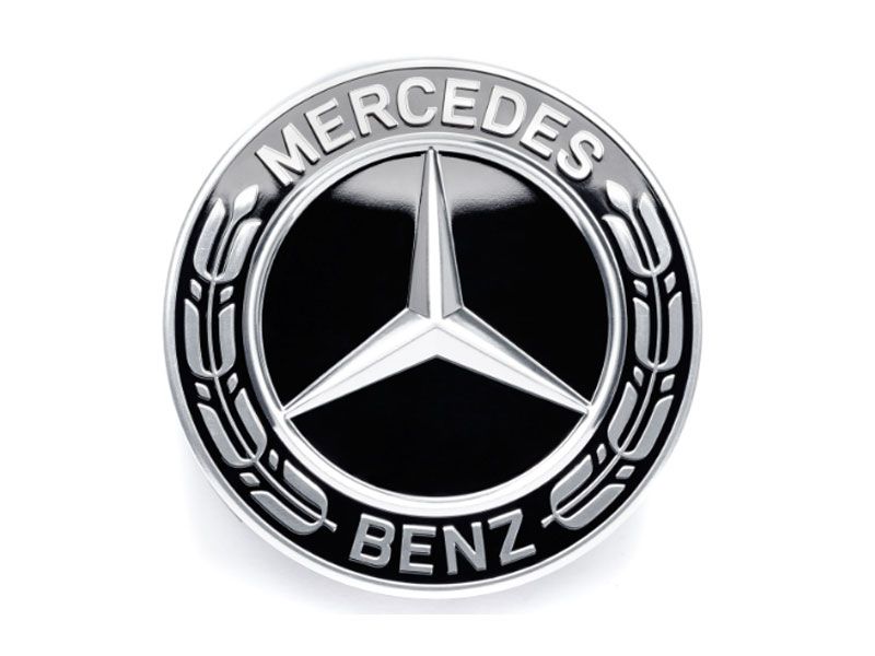 Cache moyeu couronne de lauriers Coloris Noir Mercedes-Benz - 1 unité