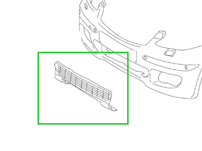 Grille milieu ventilation pare-chocs avant Classe A W169 Mercedes-Benz