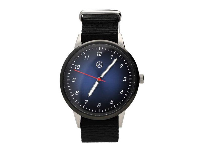 Montre homme noir et bleu / Acier inoxydable Mercedes-Benz