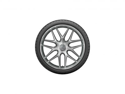 Jante AMG Mercedes 22 pouces GLE W167- Essieu Avant- 10 J x 22 ET 55 branches en Y Finition gris titane