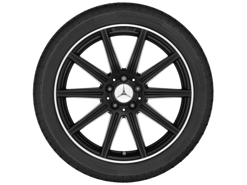 Jante AMG Mercedes 19 pouces Classe E W212 9 J x 19 ET 37 - essieu avant- 10 branches naturel brillant