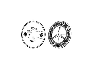 Logo Etoile Emblème de capot - Noir - Classe A W177 Mercedes-Benz