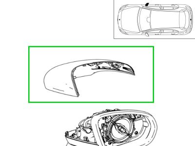 Coque rétroviseur latéral extérieur 1 Ensemble pour Mercedes pour