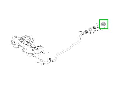 Bouchon réservoir Rouge Diesel Classe B W246 Mercedes-Benz