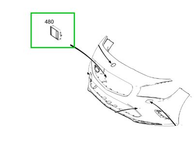 Capteur Radar Distronic / avertisseur de collision CLA W117 Mercedes-Benz