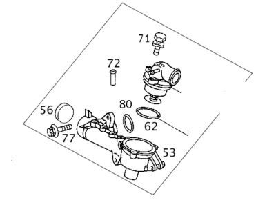 Thermostat 87 Degrés avec Raccord de Purge Classe C W203 Mercedes-Benz