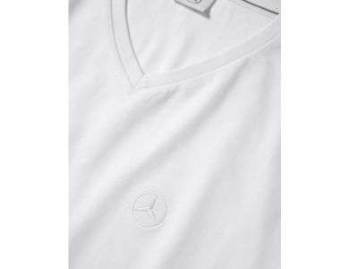 T-shirt Homme Blanc Col V Mercedes-Benz - Taille XS