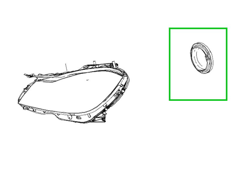 COUVERCLE Pour feux de route ou éclairage d'intersection Classe C W204 Mercedes-Benz