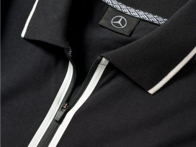 Polo gris à fermeture zip PUMA Mercedes pour Homme