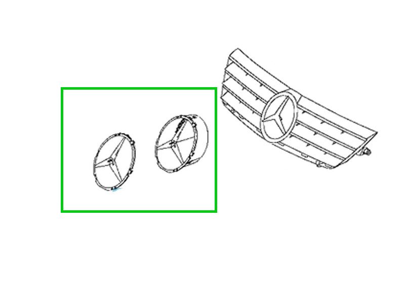Kit étoile de calandre Classe C W205 Mercedes-Benz