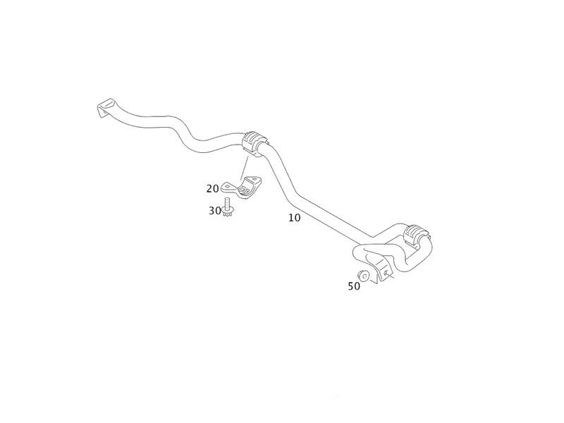 Barre Stabilisatrice AVANT avec ses Vis Classe S 350 W221 Mercedes-Benz