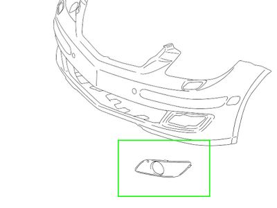 Cache Phare Antibrouillard Avant Gauche Classe C W204 Mercedes-Benz