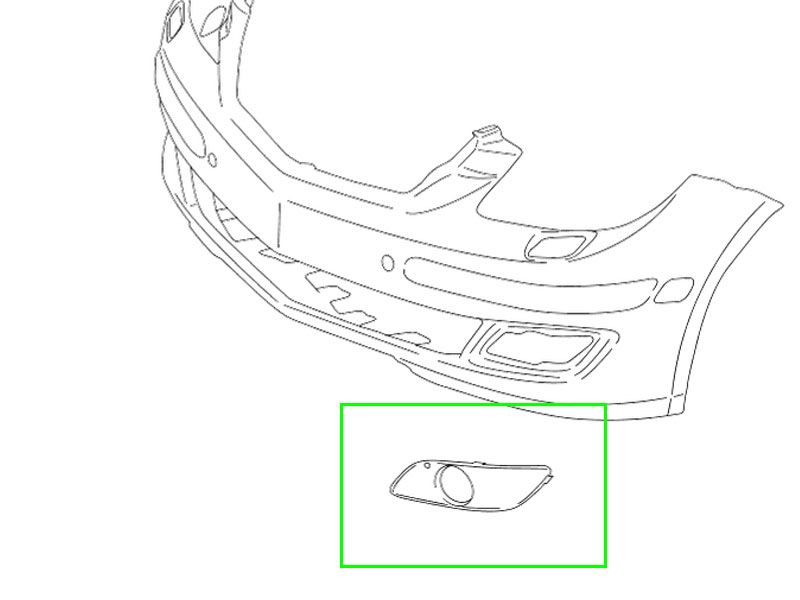 Cache Phare Antibrouillard Avant Gauche Classe C W204 Mercedes-Benz