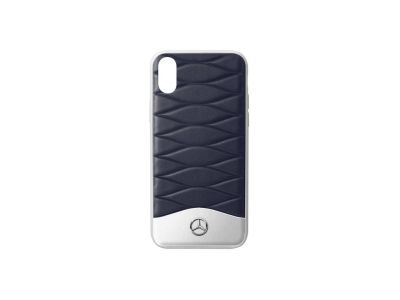 Coque Etui pour iPhone® X/iPhone® XS Bleu Mercedes-Benz