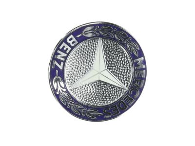 Insigne Étoile Emblème de capot - Bleu - 500 SEC sigle Mercedes-Benz
