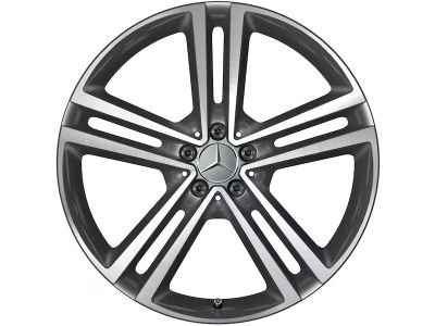 Jante Mercedes 21 pouces - GLE W167 - 10 J x 21 ET 54,6 - gris Himalaya mat, Finition brillante 