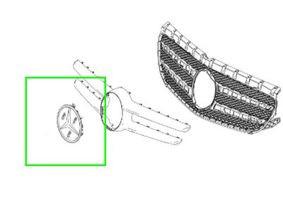 Plaque de base étoile de calandre Mercedes-Benz