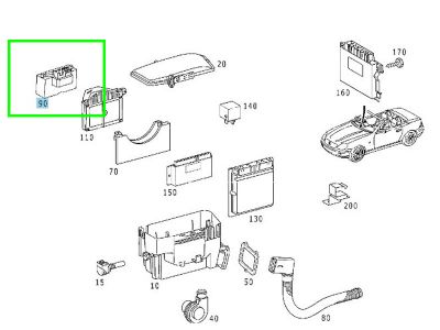 Relais Commande du Moteur SLK W170 Mercedes-Benz