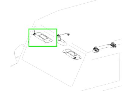 Pare-soleil DROIT PASSAGER Classe G W463 Mercedes-Benz