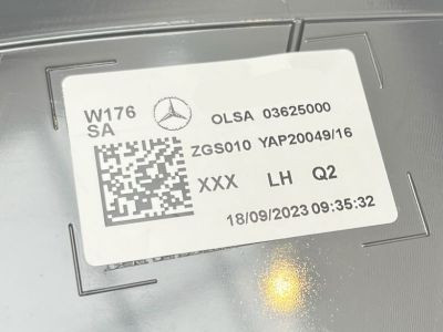 Feu Arrière Gauche coté Conducteur Classe A W176 Mercedes-Benz