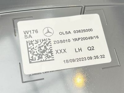 Feu Arrière Droit coté Passager Classe A W176 Mercedes-Benz