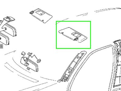 Pare-soleil GAUCHE CONDUCTEUR Classe E W210 Mercedes-Benz