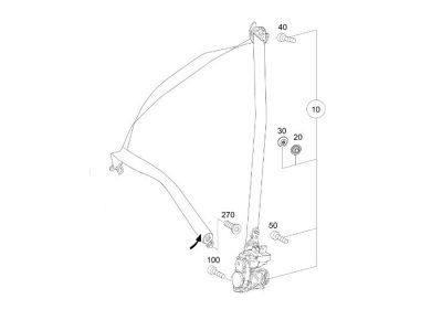 Ceinture de Sécurité Siège Avant Conducteur Gauche GLE W167 Mercedes-Benz