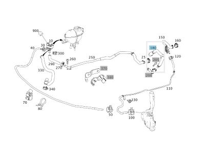 CONDUITE FLEXIBLE ENTRE MOTEUR ET DISTRIBUTEUR Mercedes-Benz