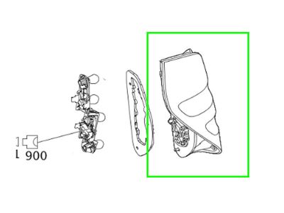 Feu Arrière Extérieur aile Gauche coté Conducteur Classe A W169 Mercedes-Benz