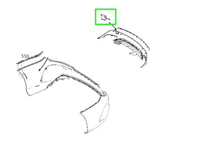 Cache œillet De Remorquage Arrière Pour Mercedes Classe CLA (W117) - Noir ABS - Référence A1178850601