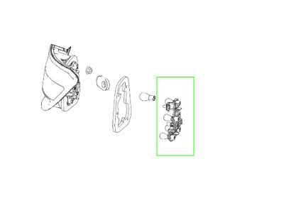 Platine Porte-Ampoules de Feux Arrière Droit Passager Classe A W176 Mercedes-Benz