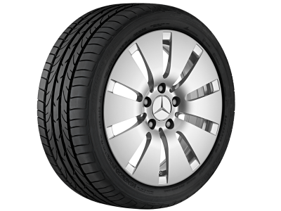 Jante Mercedes 16 pouces Classe C W205 6 J x 16 ET 36 10 trous argent vanadium
